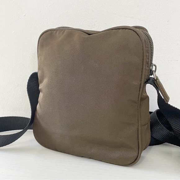 Prada brown nylon red logo small crossbody bag rare vintage - Picture 4 of 9